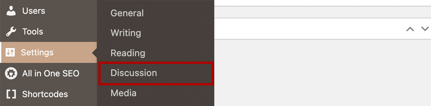 In the dropdown, click on “Discussion”