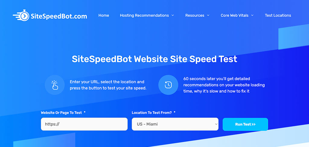 SiteSpeedBot Homepage
