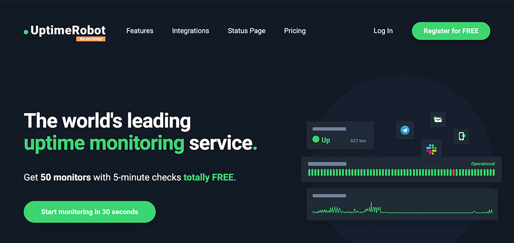 Uptime Robot Homepage