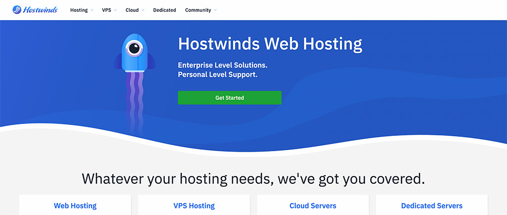 Hostwinds Homepage