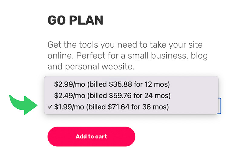 iPage Shared Hosting Price Difference