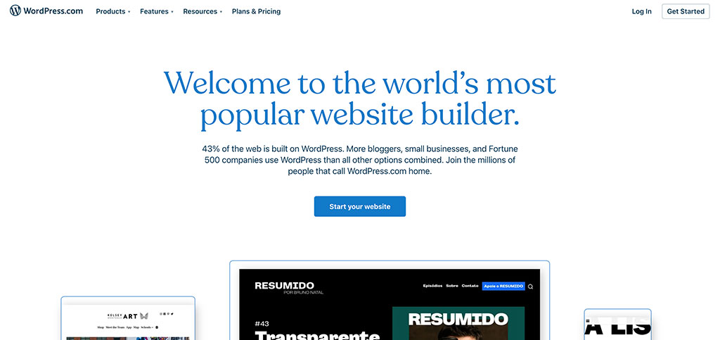 Wordpress Homepage