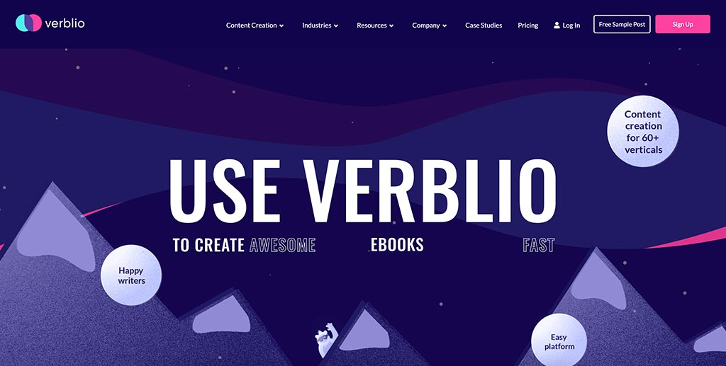 Verblio Homepage