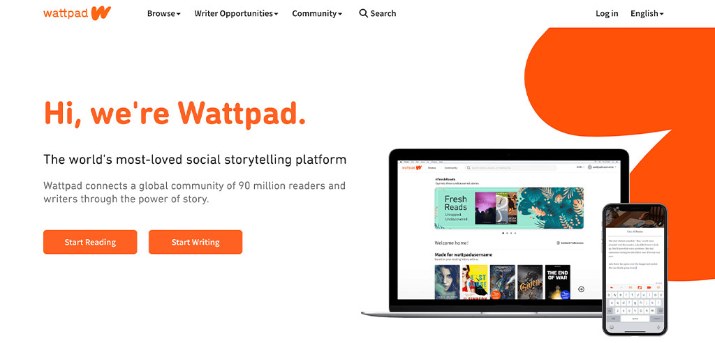 Wattpad Homepage
