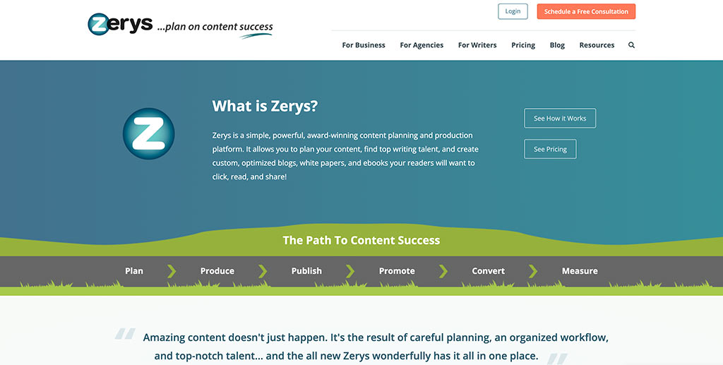 Zerys Homepage