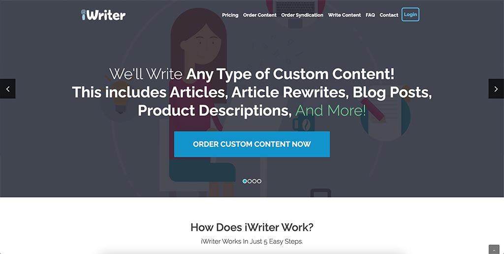 iWriter Homepage