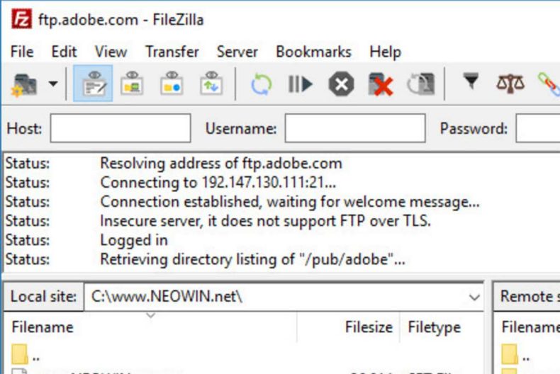 FTP Filezilla