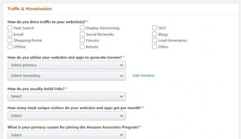 Amazon Affiliate’s Program Traffic