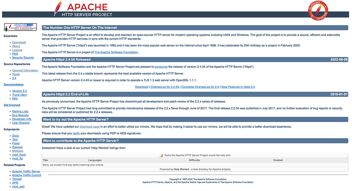 Apache-http-releses-page