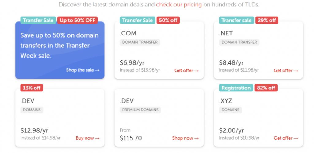 Domain Transfer Costs