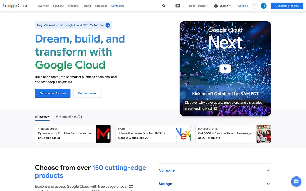 Google-Cloud-Homepage