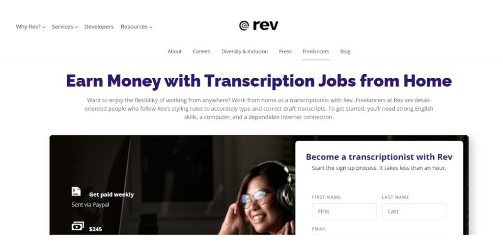 Rev Homepage