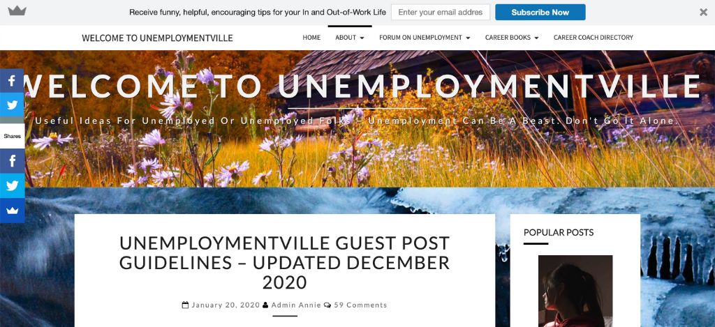 Unemploymentville Homepage