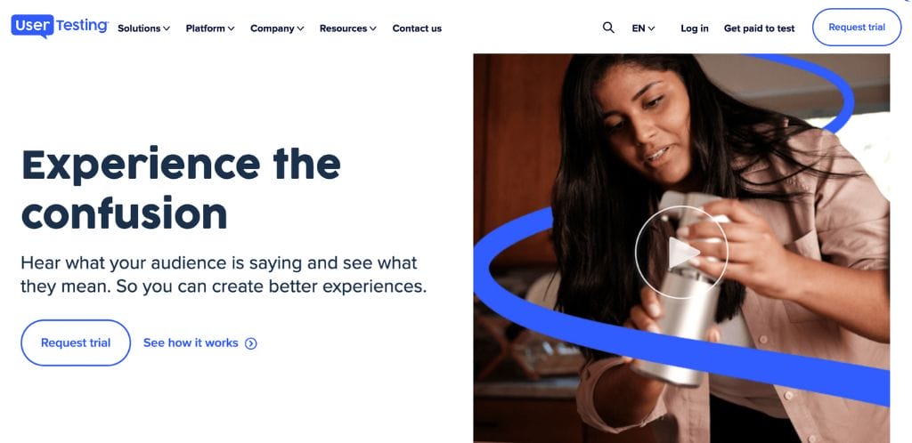 Домашняя страница пользовательского тестирования