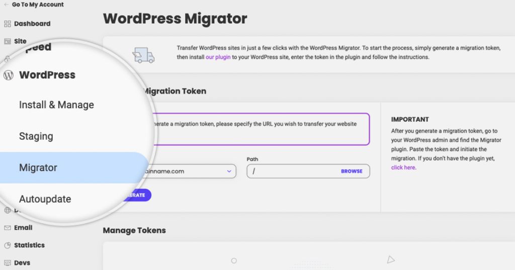 Wordpress Migrator