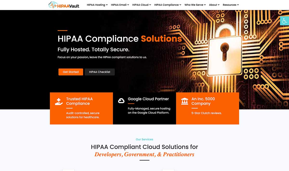 hipaa-vault-homepage