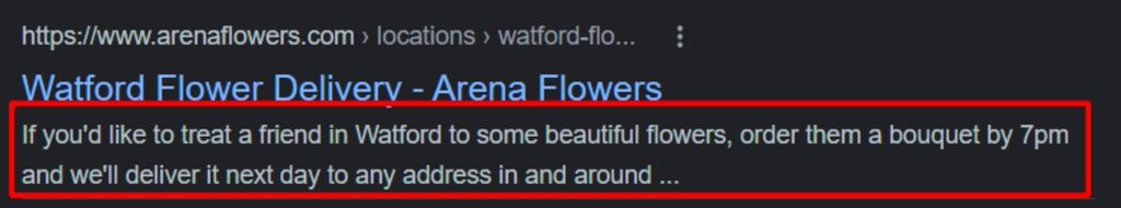 Florists In Watford Meta Description