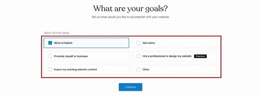 Wordpress.com Goals