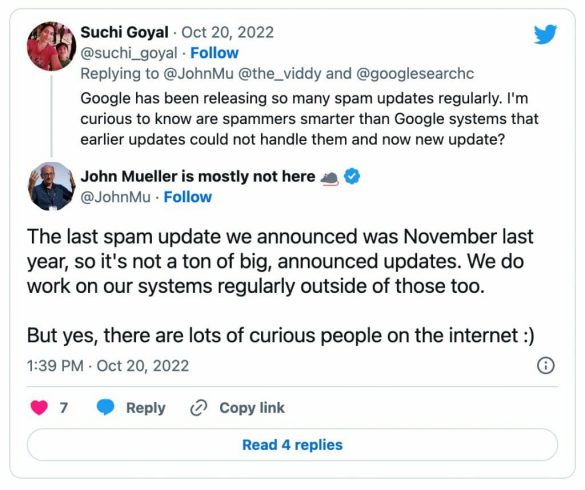Google Spam complaint