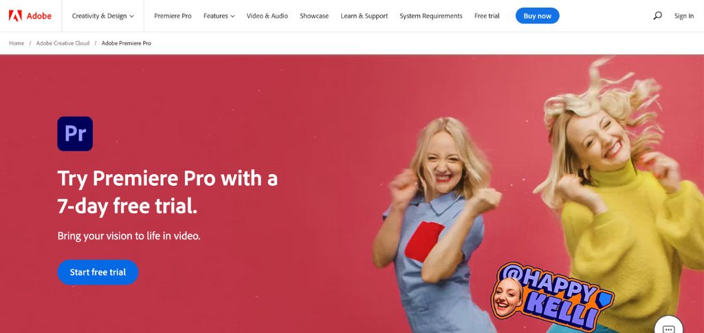 Adobe Premiere Pro Homepage