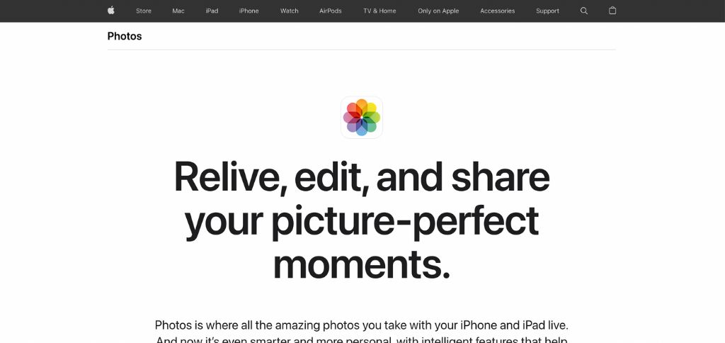 Apple Photos Homepage