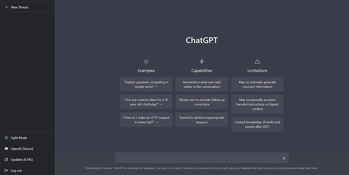 ChatGPT-Homepage