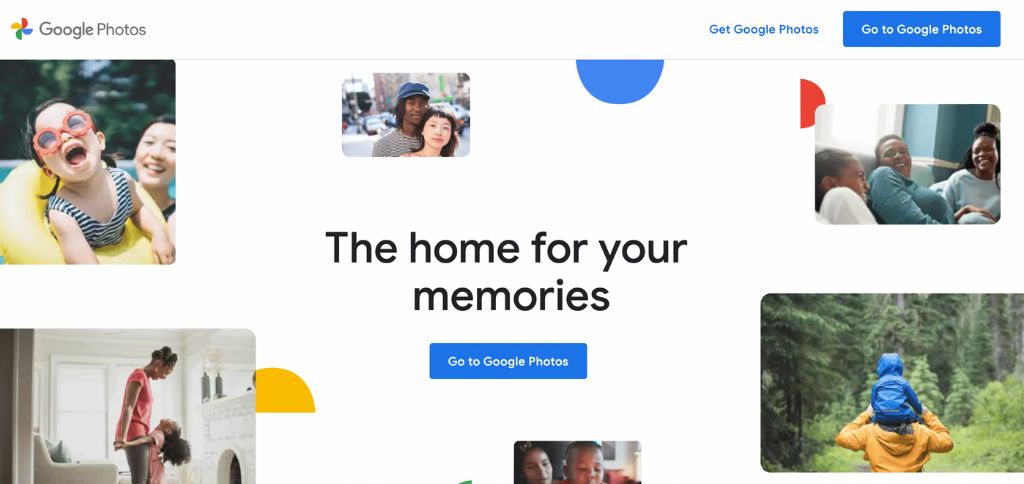 Google Photos Homepage