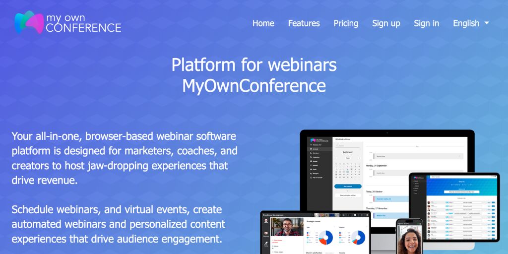 MyOwnConference Homepage