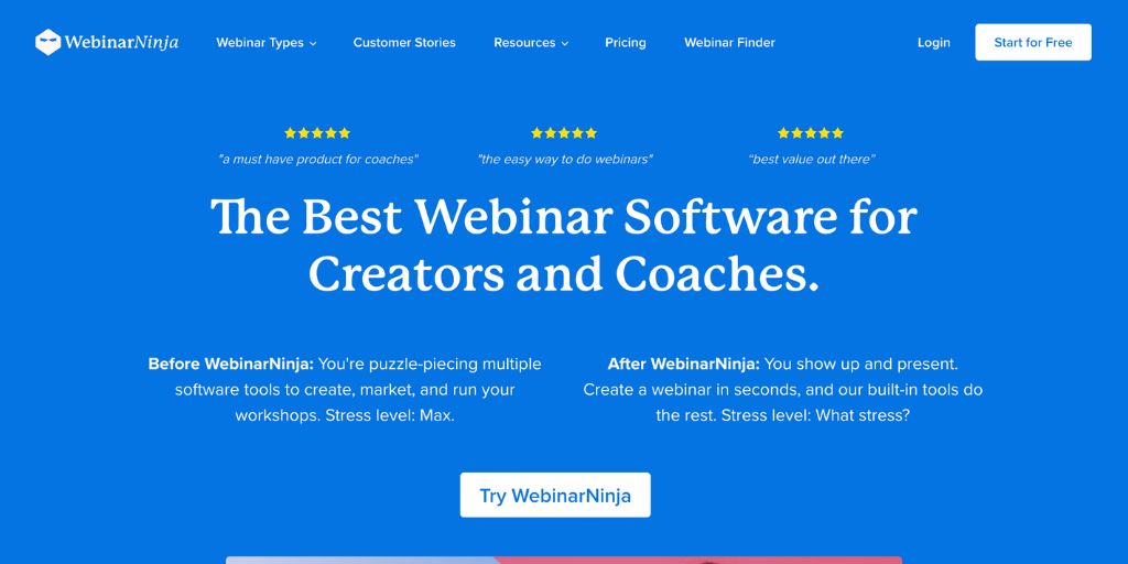 Webinar Ninja Homepage