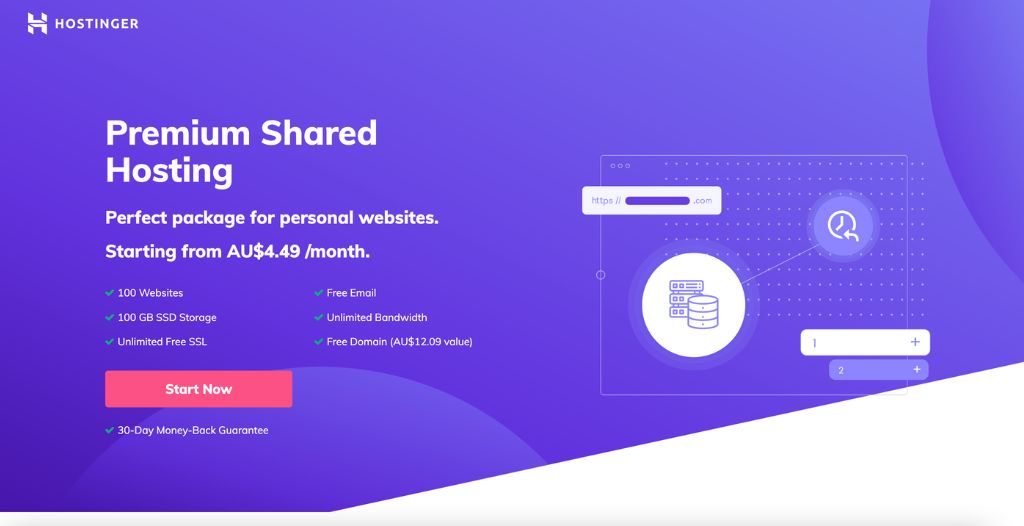 Hostinger Australia Homepage