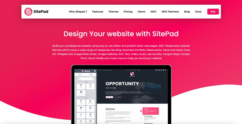 Sitepad Homepage