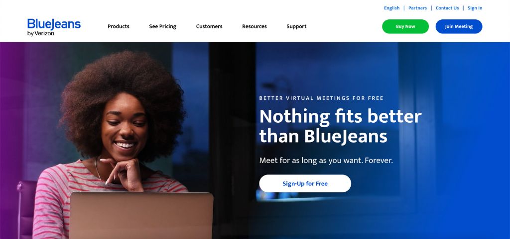 BlueJeans Homepage