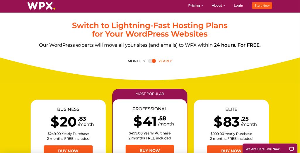 WPX WordPress Pricing