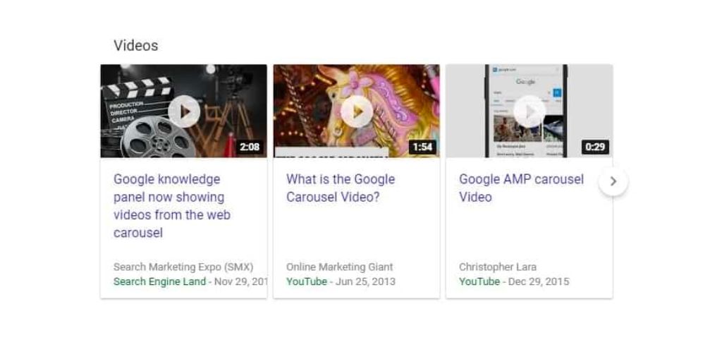 Google Video Carousel