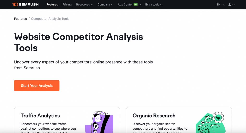 Semrush Website Competitor Analysis
