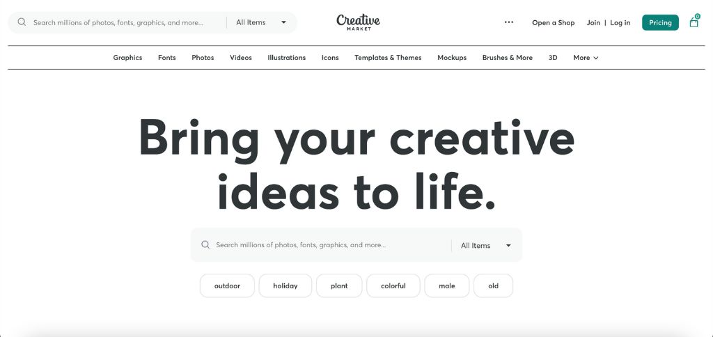 Creative Market Homepage