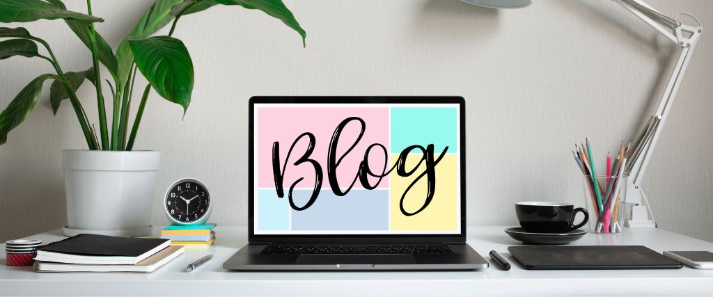 Blog on a laptop
