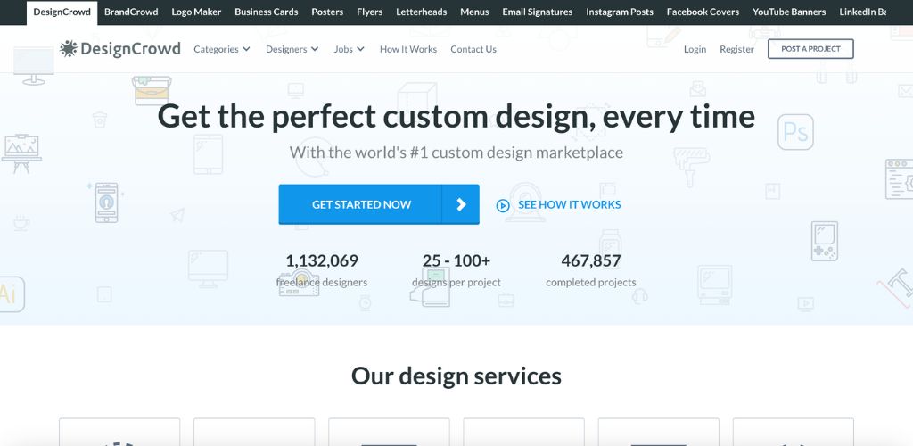 DesignCrowd Homepage