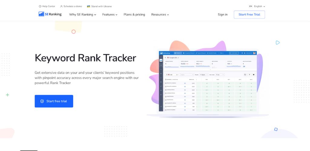 SE Ranking Keyword Tracker
