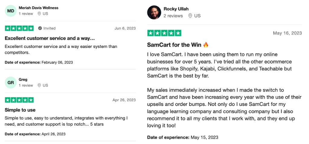 SamCart Reviews